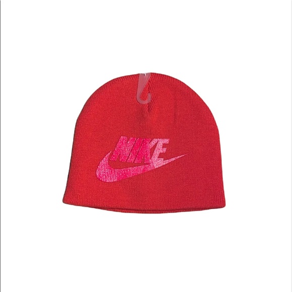 NWT Nike: One Size Pink Sparkle Logo Beanie - Picture 1 of 1
